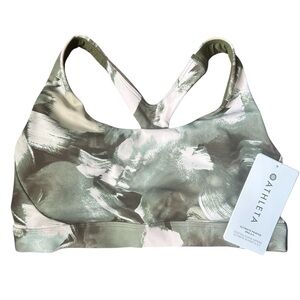 Athleta Green Sports Bra with Crisscross Straps NWT